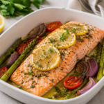 salmón al horno con limón y hierbas