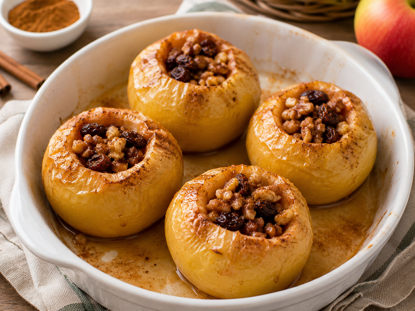 manzanas asadas con canela