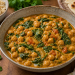 curry de garbanzos y espinacas