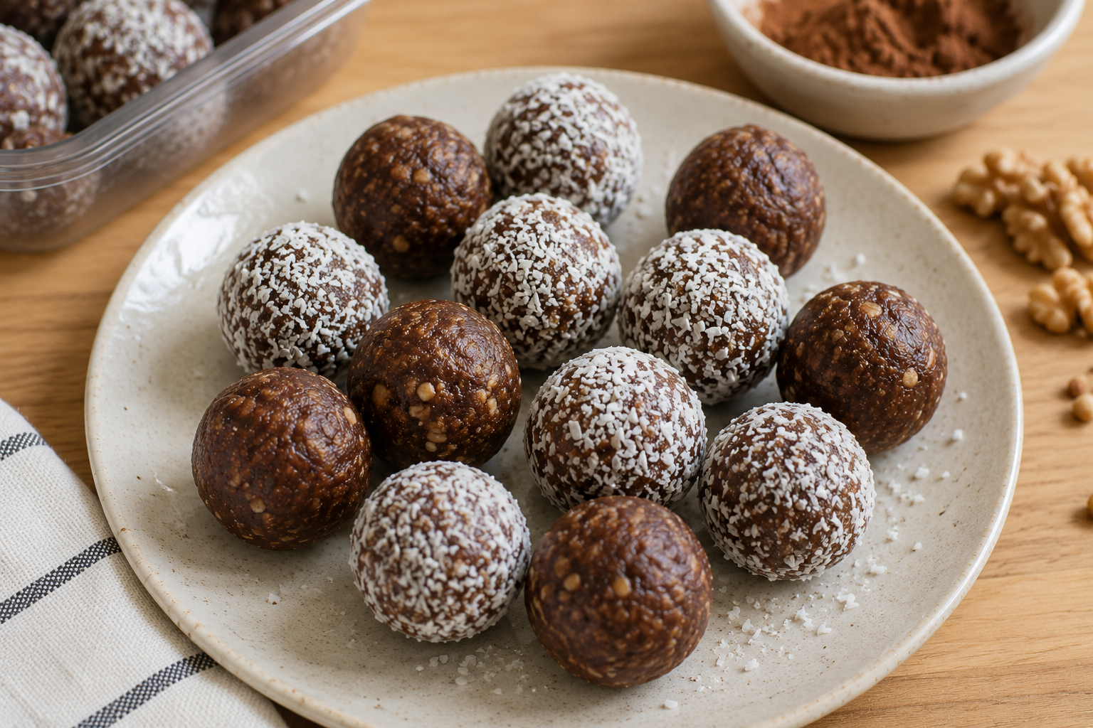 trufas de chocolate sin azúcar