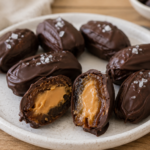 Snickers saludable con solo 4 ingredientes: dátiles, cacahuete, chocolate y sal. Sin horno, sin azúcar añadido y listo en 15 minutos.